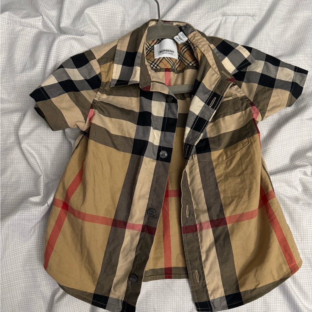 Plaid Burberry Button Up